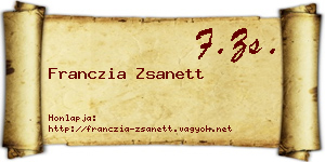 Franczia Zsanett névjegykártya