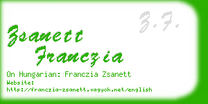 zsanett franczia business card